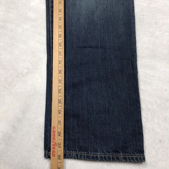 GAP Jean Men 38x30 Authentic Straight Dark Wash Whiskered Preppy Academia - Picture 10 of 15